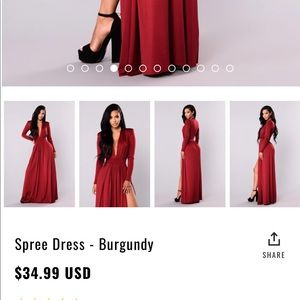 Spree Dress - Burgundy